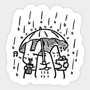 KIWI FRIENDS : RAINING ( back ) Sticker